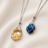 Morning Star 晨星系列星願項鍊|礦石搭配展示 Tru-Mi Morning Star 晨星系列星願項鍊,展示黃水晶與藍綠色礦石兩種搭配