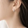 Flawless系列-圓隙耳環|配戴 Tru-Mi Flawless系列-圓隙耳環,配戴照