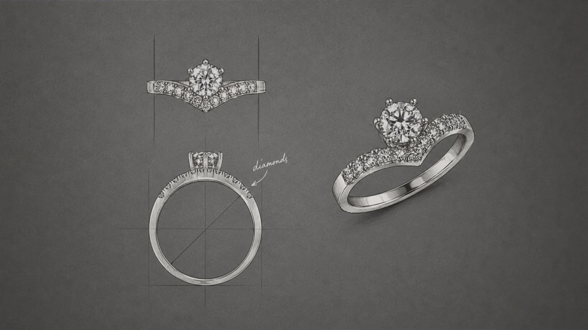 客製婚戒|你們的故事,值得一枚戒指 1 trumi-custom-wedding-ring-hero-design-sketch